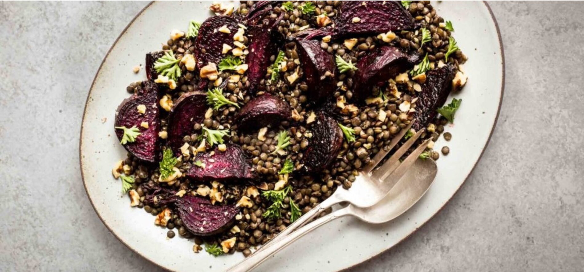 Beet & Walnut Lentil Salad